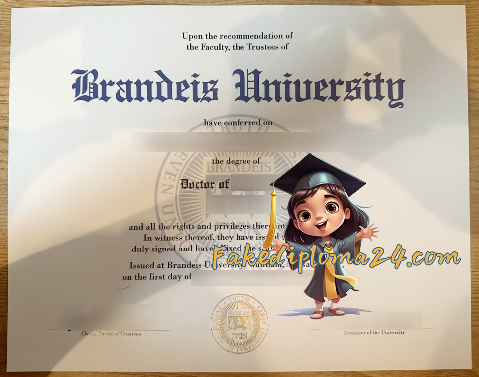 Brandeis University diploma certificate