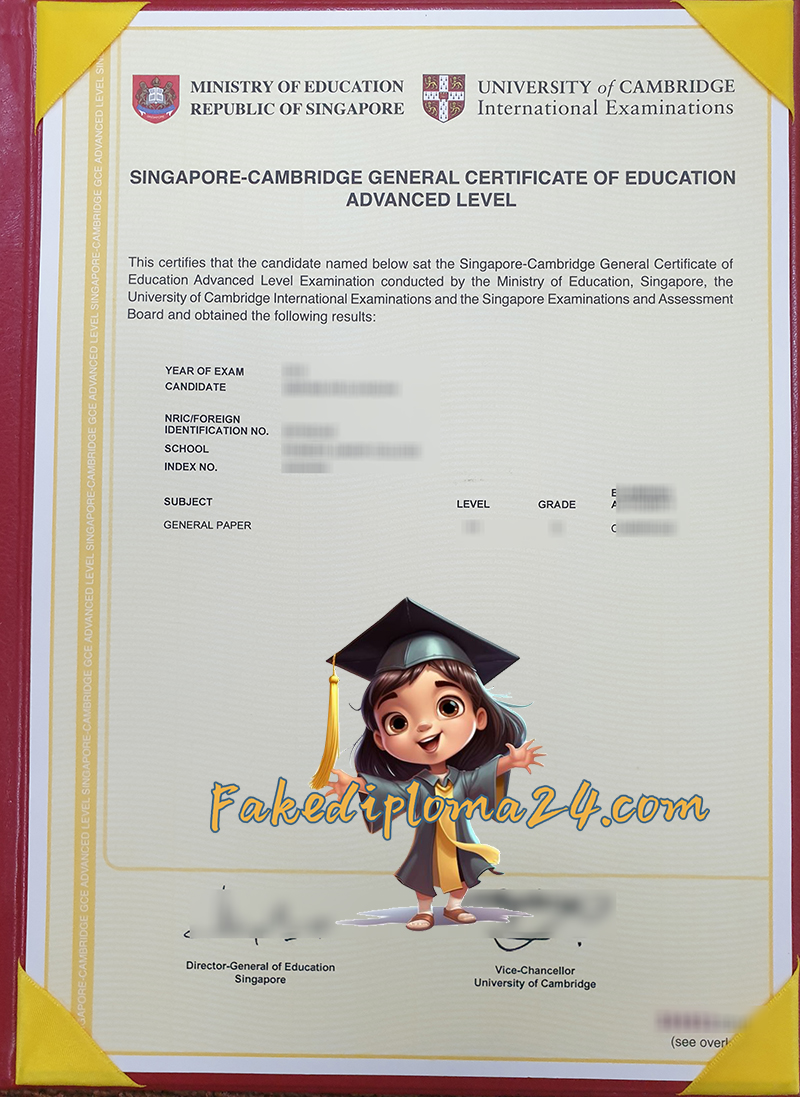 Singapore Cambridge GCE A Level certificate