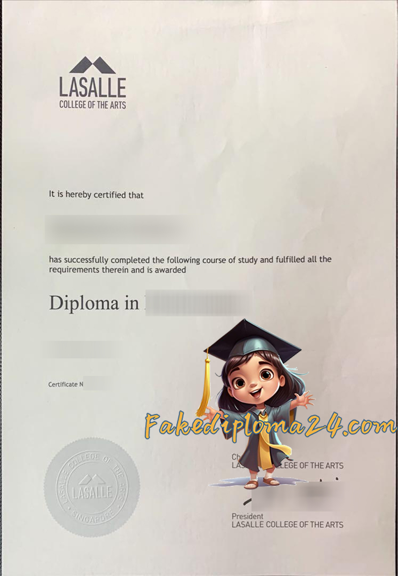 LASALLE College of the Arts diploma