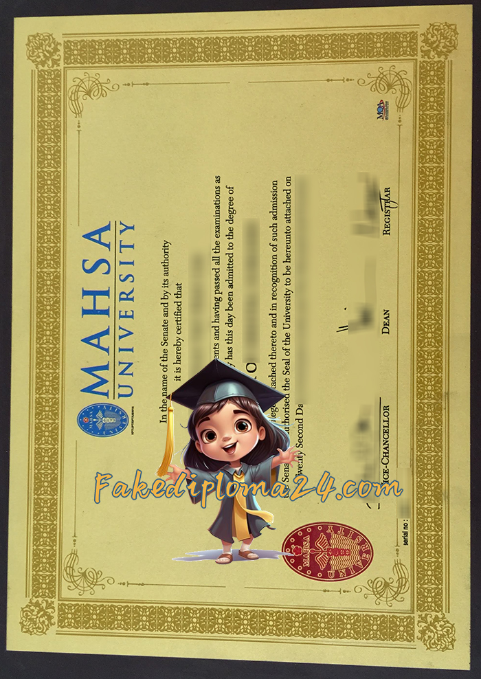 MAHSA University diploma