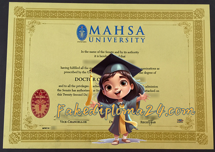 MAHSA University diploma