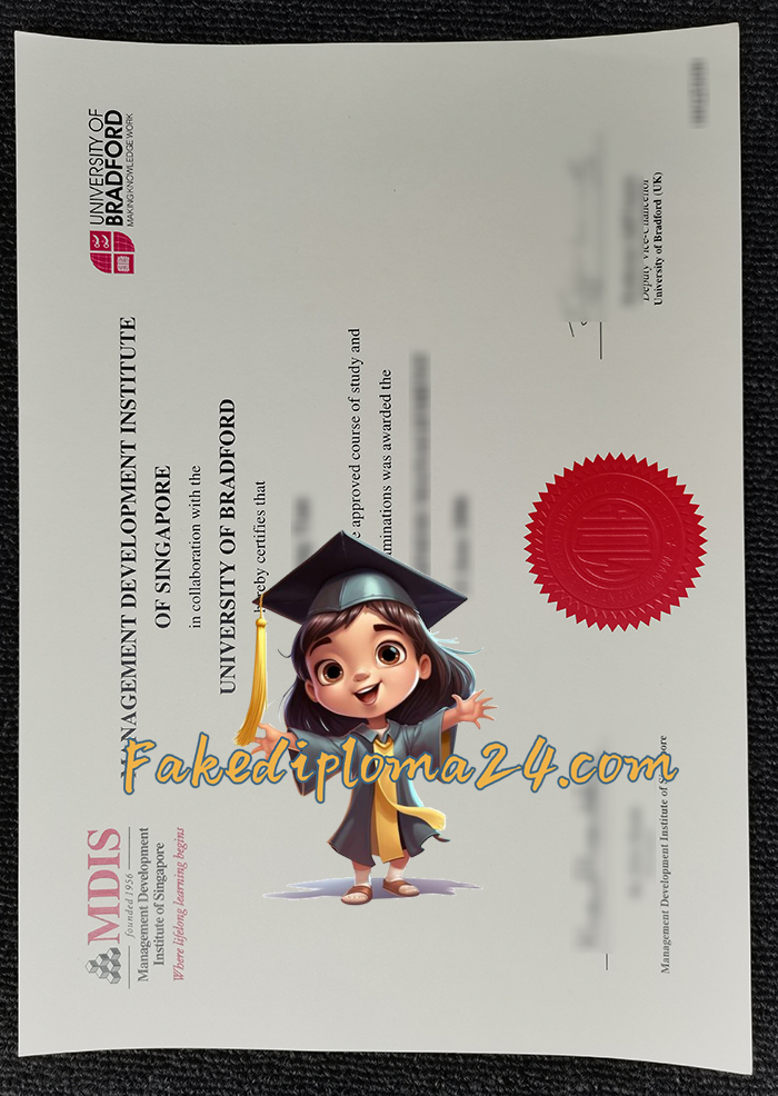 MDIS x University of Bradford diploma certificate