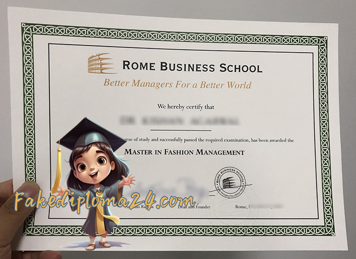 Rome Business School diploma