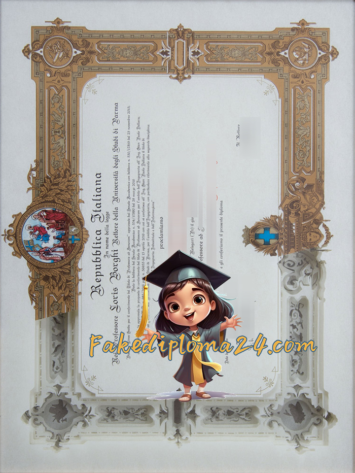 University of Parma diploma certificate