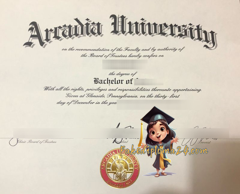 Arcadia University diploma