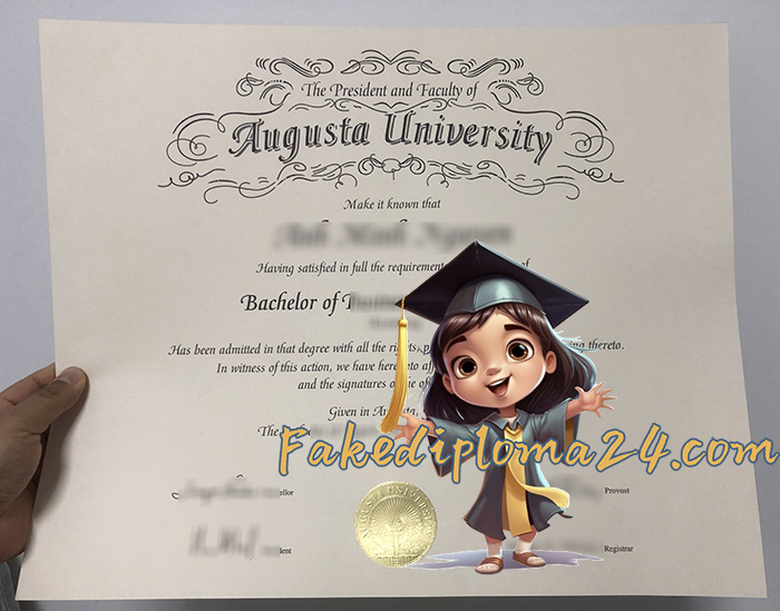 Augusta University degree certificate