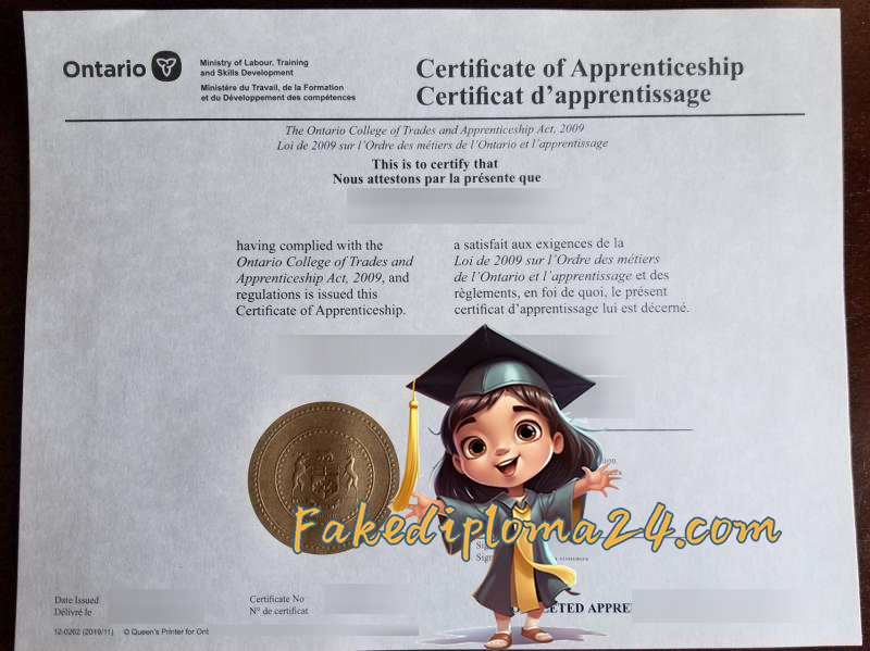 Ontario Apprenticeship Certificate