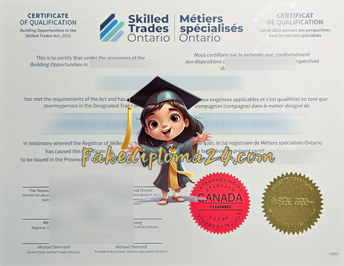 Skilled Trades Ontario Certificate Of Qualification