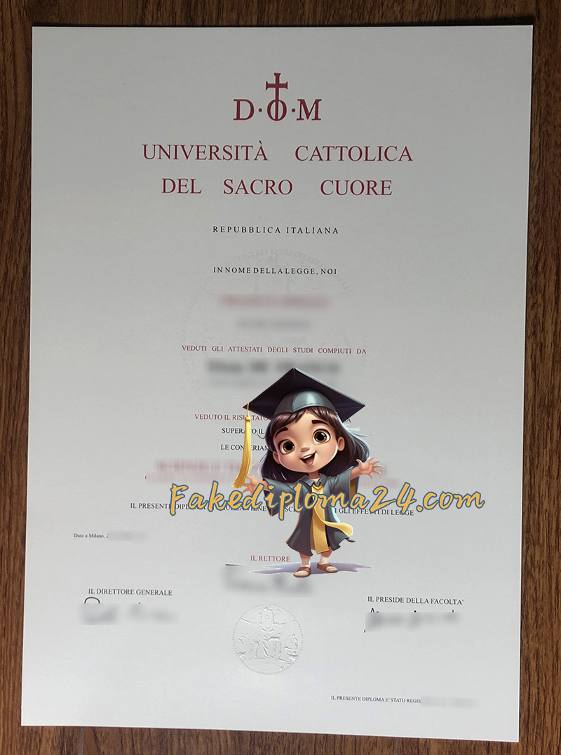 Università Cattolica del Sacro Cuore diploma