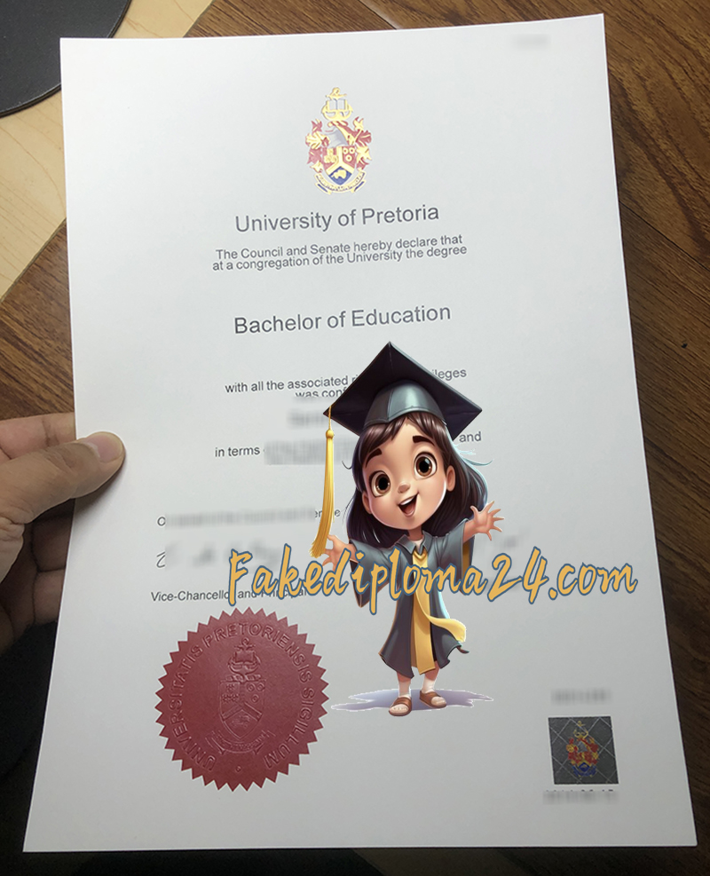 University of Pretoria degree certificate