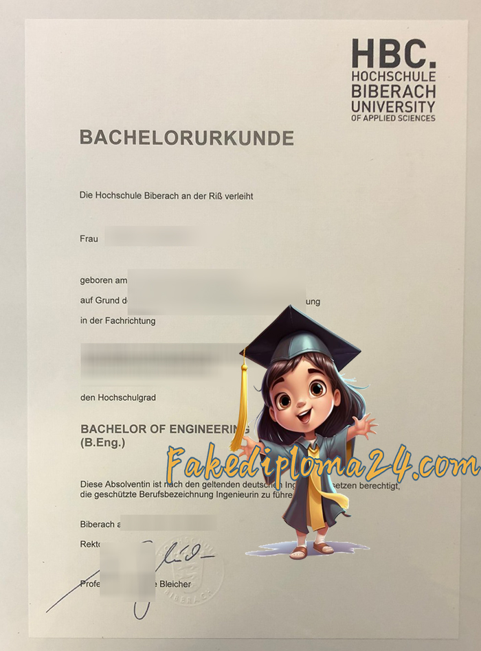 Hochschule Biberach urkunde