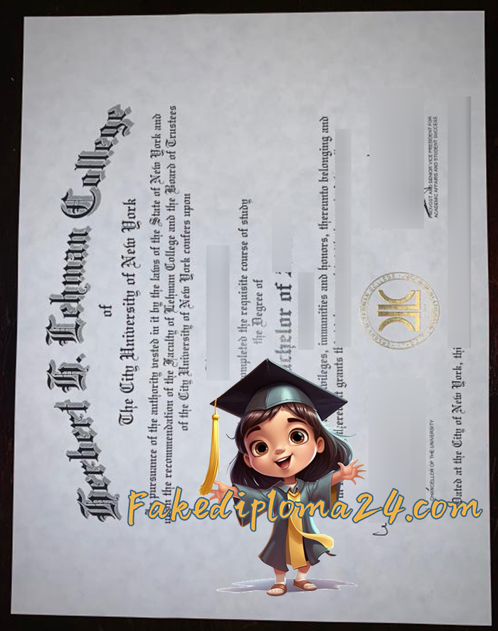 Lehman College diploma certificate