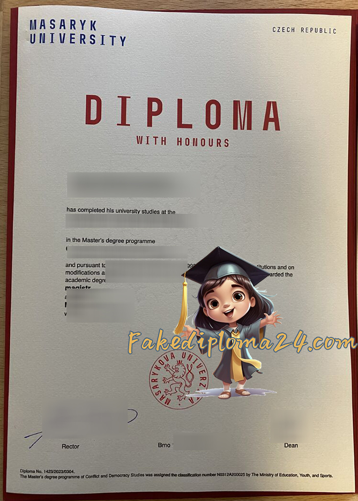 Masaryk University diploma