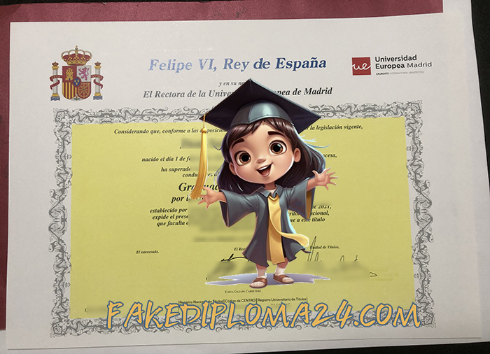 Universidad Europea de Madrid diploma