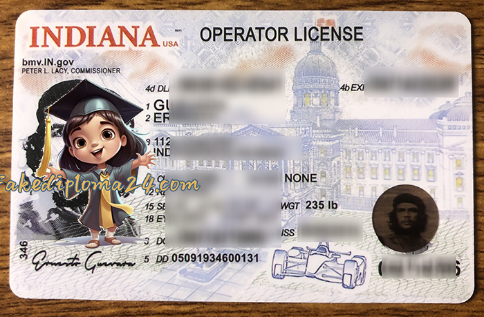 Indiana driver’s license sample