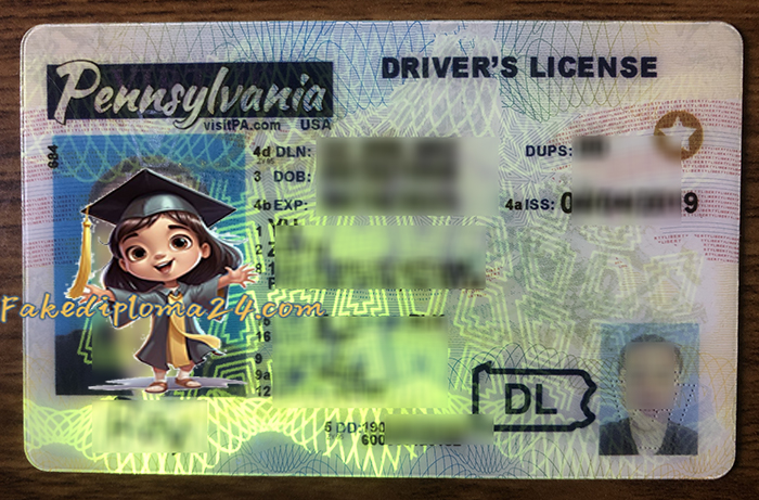 Scannable Pennsylvania driver’s license