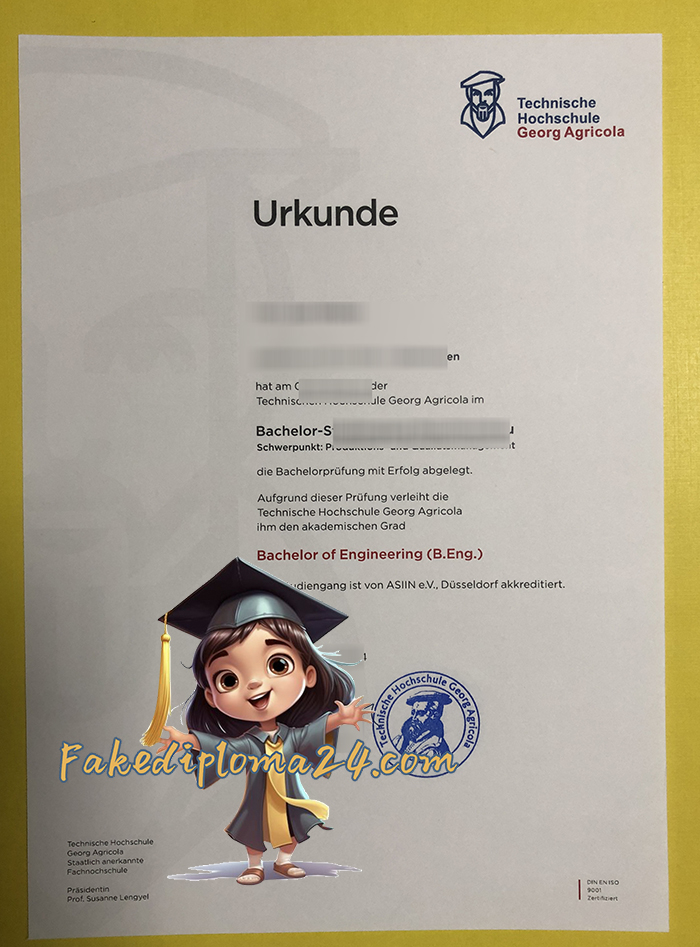 Technische Hochschule Georg Agricola Urkunde