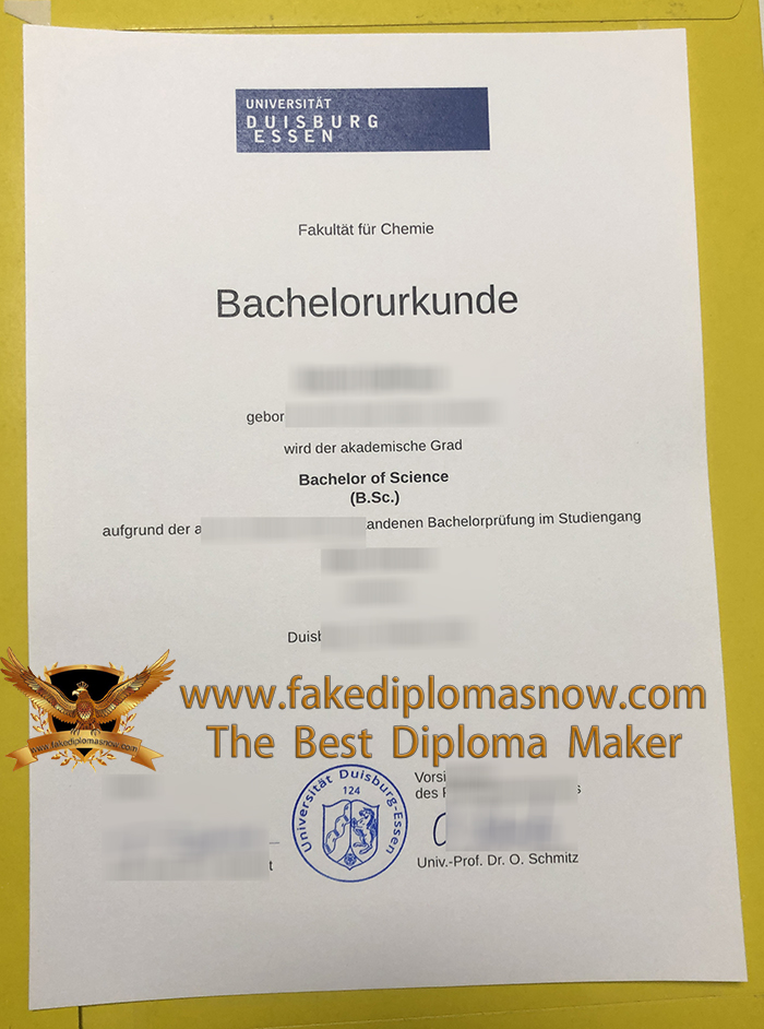 Universität Duisburg-Essen Urkunde