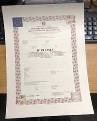 Italian high school diploma sample