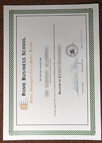 Rome Business School diploma sample