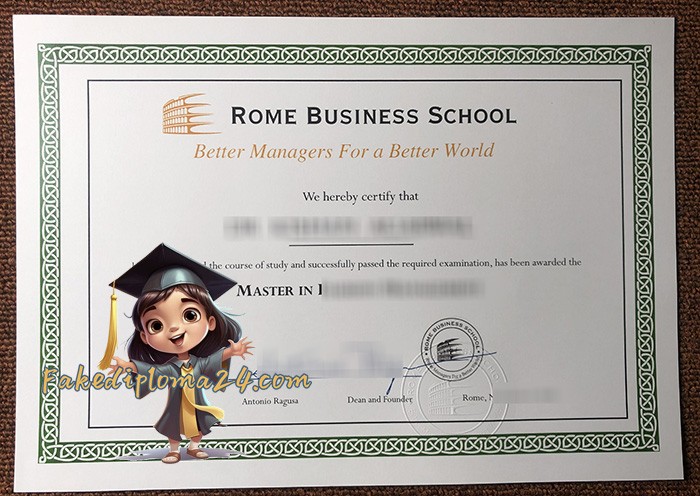 Rome Business School diploma, Rome Business School degree