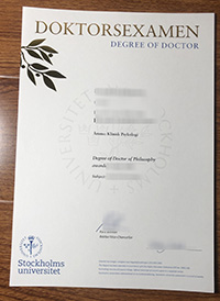 Stockholm University diploma