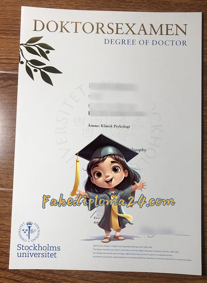 Stockholm University diploma